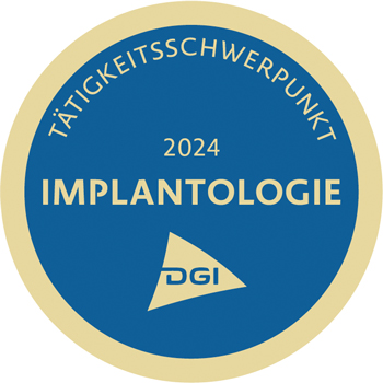 Zertifizierung des Tätigkeitsschwerpunktes Implantologie 2024